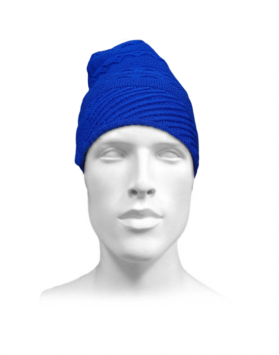 Unisex acrylic  self Designer Cap royal blue